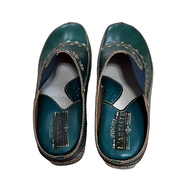 L'Artiste Chino Clog Blue color Boho style Size 36 (5.5/6) - Picture 5 of 8